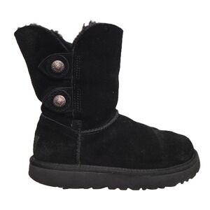 UGG Marciella II Y2K Short Black Sheepskin Suede US 5 Boots Shearling Wool Lined